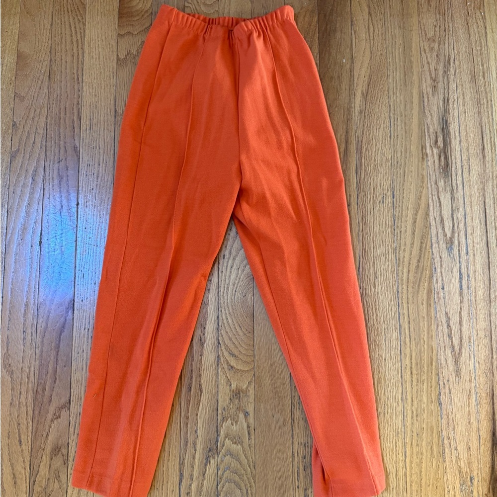 Kids size 7 White Stag Active Stretch Orange Pants Vintage 70’s New with tags